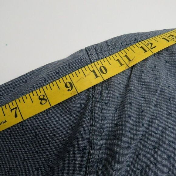 O'Neill Button Up Shirt Men's Size XL Blue Polka-Dot Short Sleeve 100% Cotton - Picture 8 of 8